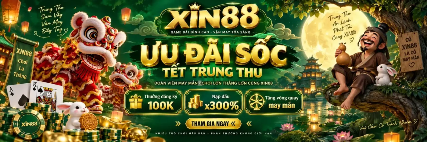 banner xin88 khuyến mãi trung thu 2026